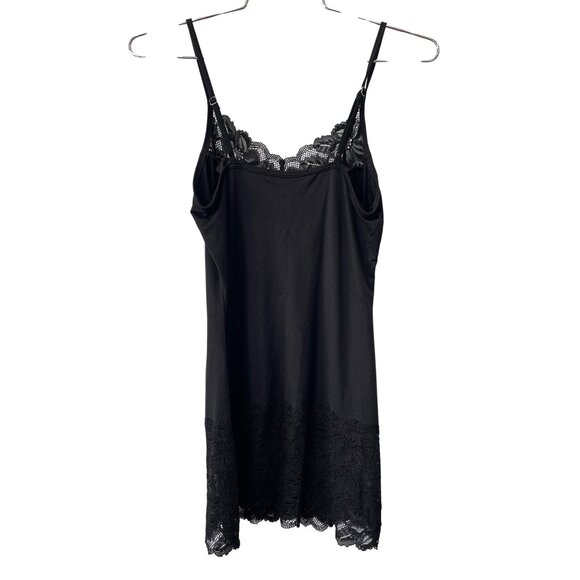 Y2K Lace Trim Camisole Tank White House Black Market Womens XS Black Long - Picture 2 of 7